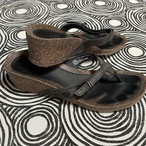Teva Black Wedge Sandals